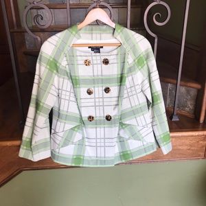 Etc green plaid jacket